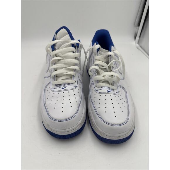 Size 12 - Nike Air Force 1 '07 Contrast Stitch - White Game Royal - Picture 1 of 8